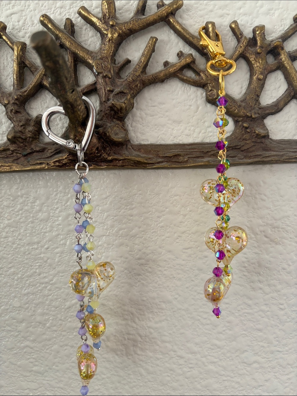 Handcrafted  Hearts Purse Charm